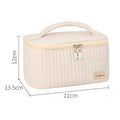 Korean Style Women's Large PU Leather Makeup Bag