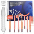 High Frequency Facial Wand Device with Comb Electrodes for Acne Treatment Skin Tightening Hair Growth Scalp Therapy Home Use