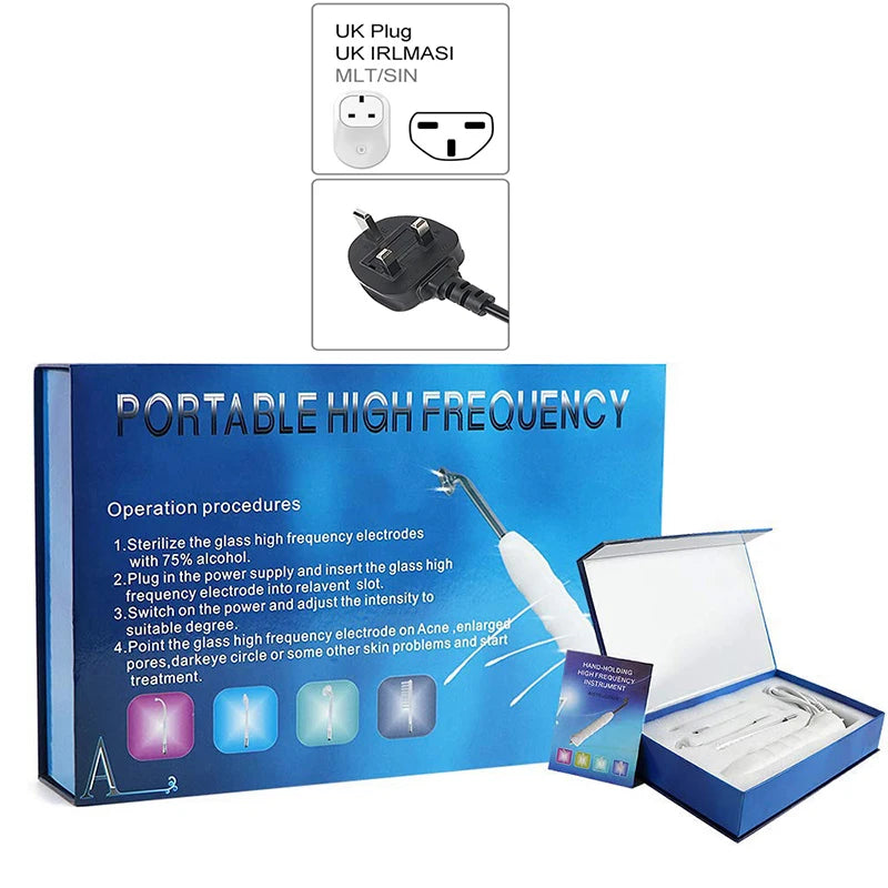 High Frequency Facial Welding Machine Skin Rejuvenator with High Frequency Therapy Wand Transformer for Face Beauty