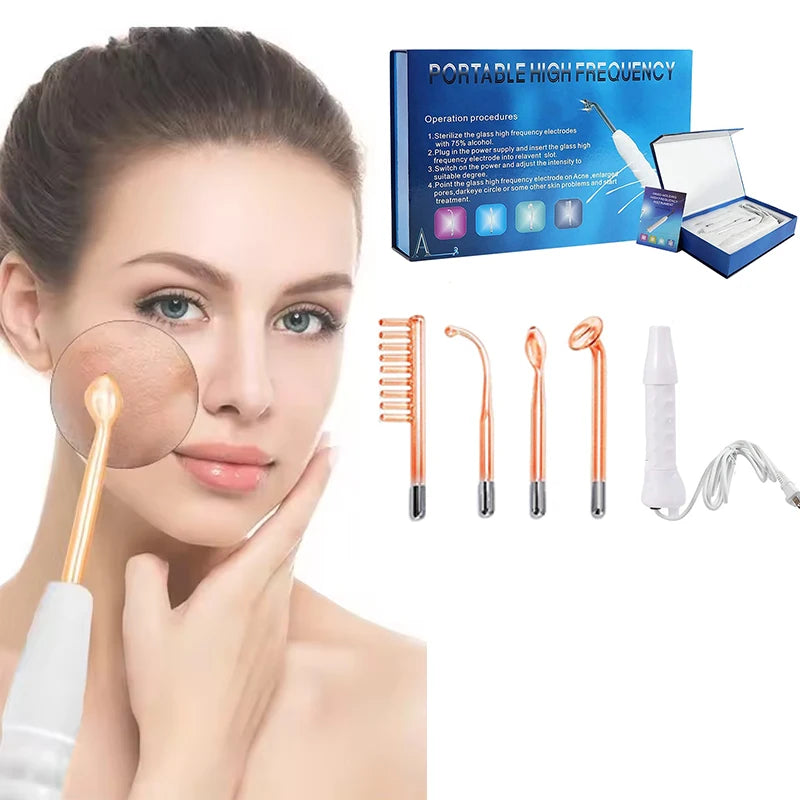 High Frequency Facial Welding Machine Skin Rejuvenator with High Frequency Therapy Wand Transformer for Face Beauty