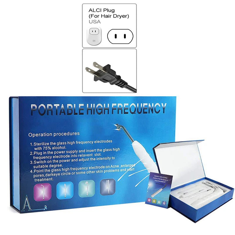 High Frequency Facial Welding Machine Skin Rejuvenator with High Frequency Therapy Wand Transformer for Face Beauty