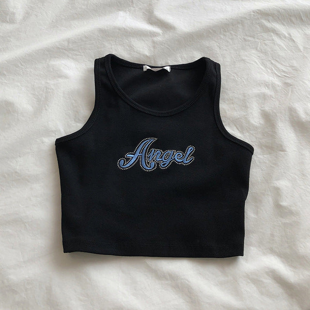 Embroidered Women's Casual Sleeveless Angel Vest